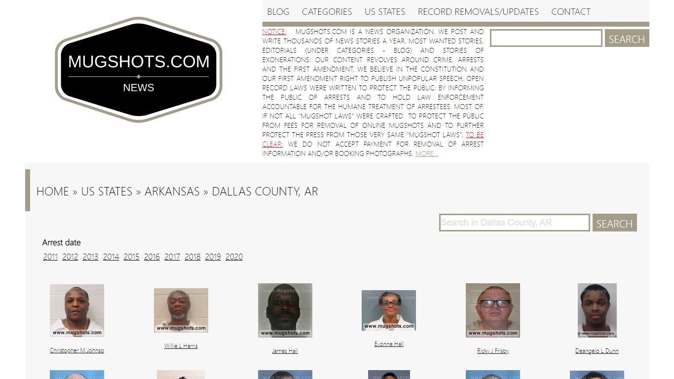 Best search engine for True crime stories | Mugshots.com