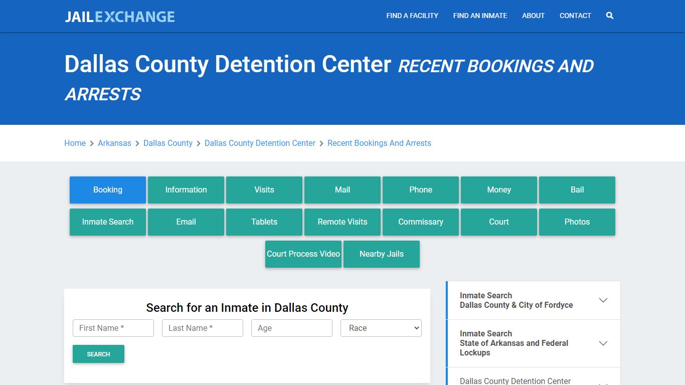 Dallas County Detention Center Recent Bookings And Arrests - Jail Exchange